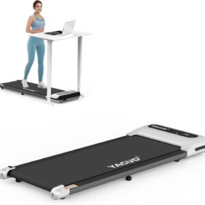Under Desk Treadmill, Walking Pad for Home and Office, 2.5 HP Portable Walking Jogging Running Machine with Remote Control and LED Display, Silver
