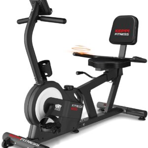 KeppiFitness Recumbent Exercise Bike, Recumbent Bike for Adults with Magnetic Resistance, Exercise Bike for Home 380LB Capacity, Cardio Stationary Bikes for Seniors with Pulse Sensor