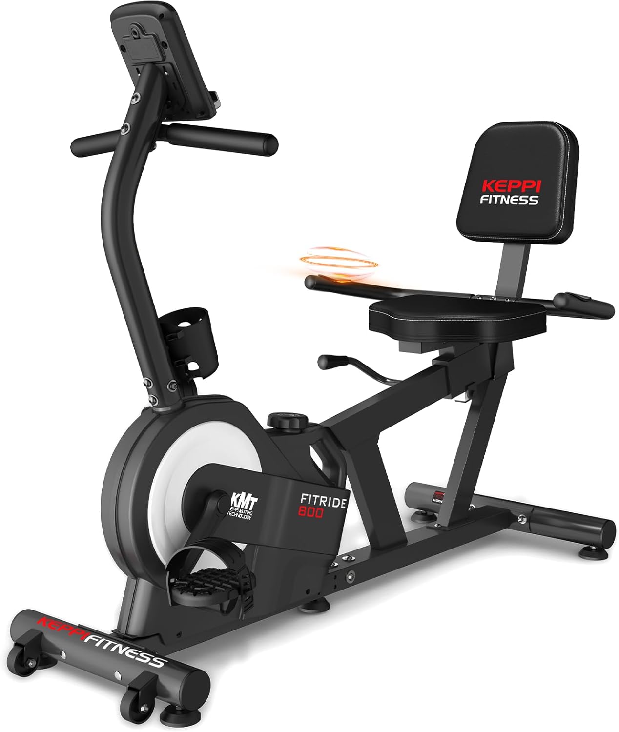 KeppiFitness Recumbent Exercise Bike, Recumbent Bike for Adults with Magnetic Resistance, Exercise Bike for Home 380LB Capacity, Cardio Stationary Bikes for Seniors with Pulse Sensor