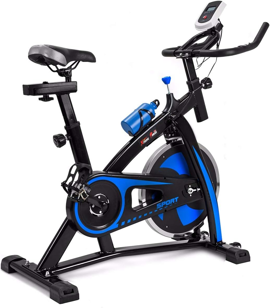 XtremepowerUS Exercise Bike 22lb Flywheel Stationary Workout Machine - Image 2