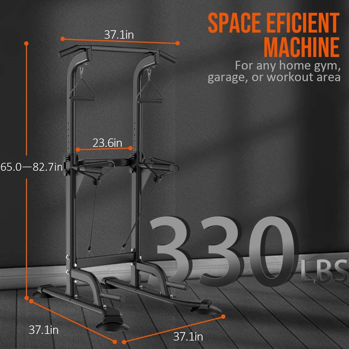 Power Tower Pull Up & Dip Station Multi-Function Home Strength Training Fitness Workout Station Height Adjustable - Image 2