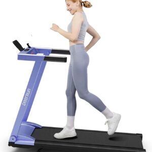 DeerRun Treadmills for Home with Incline and Handles, 3.5 HP Foldable Treadmill 350 LBS Weight Capacity for Small Spaces, Folding Running Machine with Smart APP