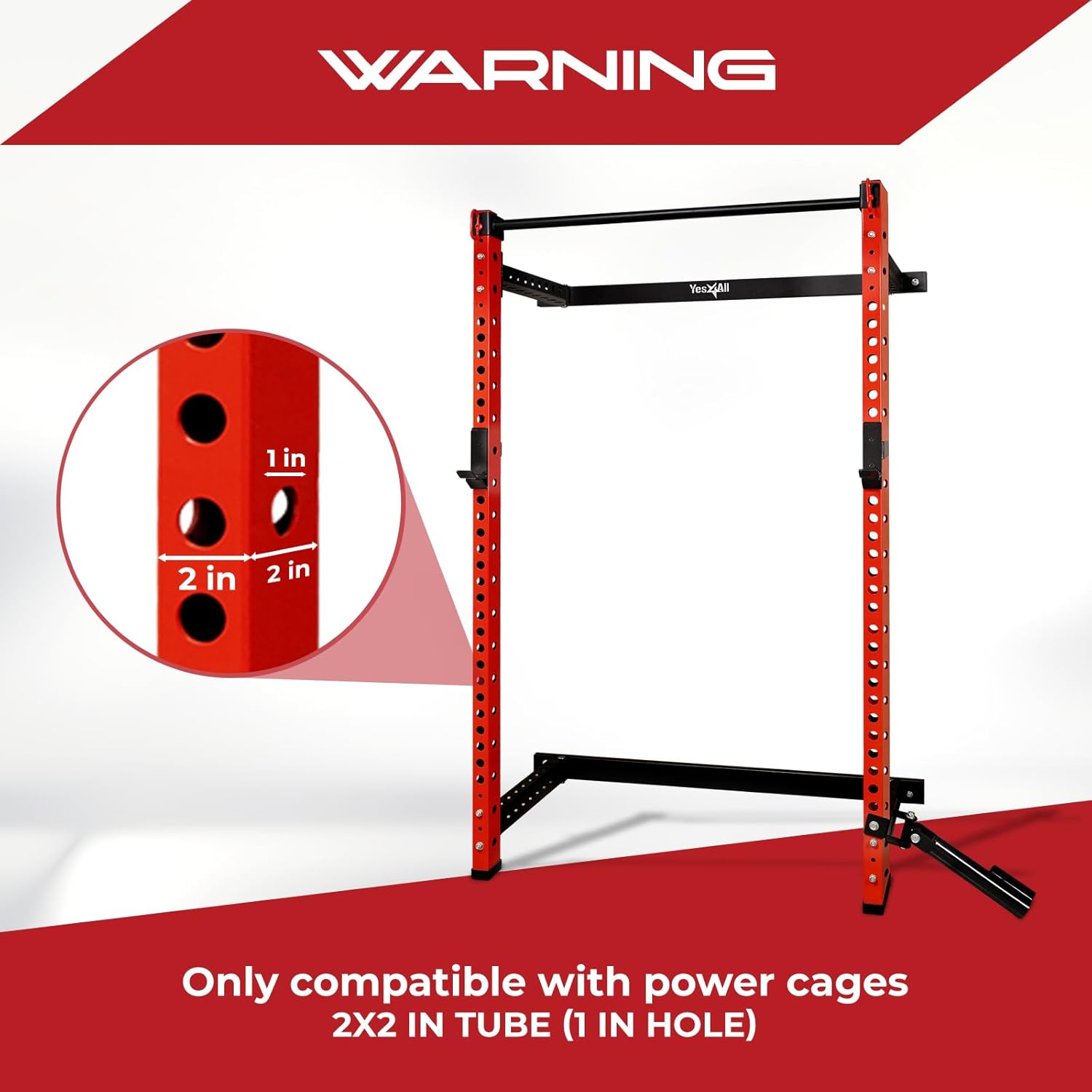 Yes4All Power Rack J-Hooks & Attachments – Heavy Duty Barbell Holders Compatible with 2x2 & 3x3 Power Racks for Home Gym - Image 2