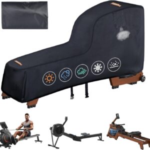 Rowing Machine Cover,420D Heavy Duty Rower Outdoor Covers,Outdoor Protective Cover for Concept 2 Fitness Equipment,with Waterproof Strip,Windproof Buckle,2 Handles,Accessories Fit for Concept 2 Rower