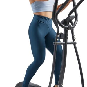 Sunny Health & Fitness Smart Upright Elliptical w/Pulse Sensor Built-in, Indoor Full-Body Cross-Training & Cardio Exercise Machine for Home, Free SunnyFit App Connection, Optional Long Stride Length