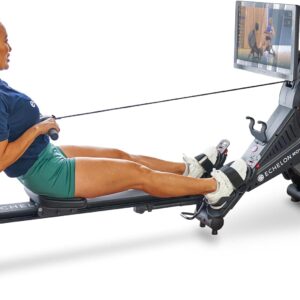 Echelon Row Series – Foldable Rowing Machine for Full-Body, Low-Impact Workouts with 22” Rotating HD Screen, Built-In Soundbar, Bluetooth Resistance & 30-Day Membership with Live Classes