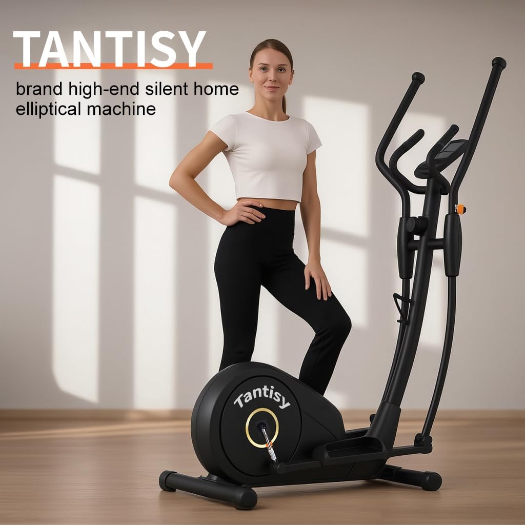Elliptical Machine,Exercise for Home with 8-Level Resistance&Hyper-Quiet Magnetic Driving System & Pulse Rate Grips & APP Link,Easy and Movement &15.5IN Stride,400LBS Weight Capacity - Image 2