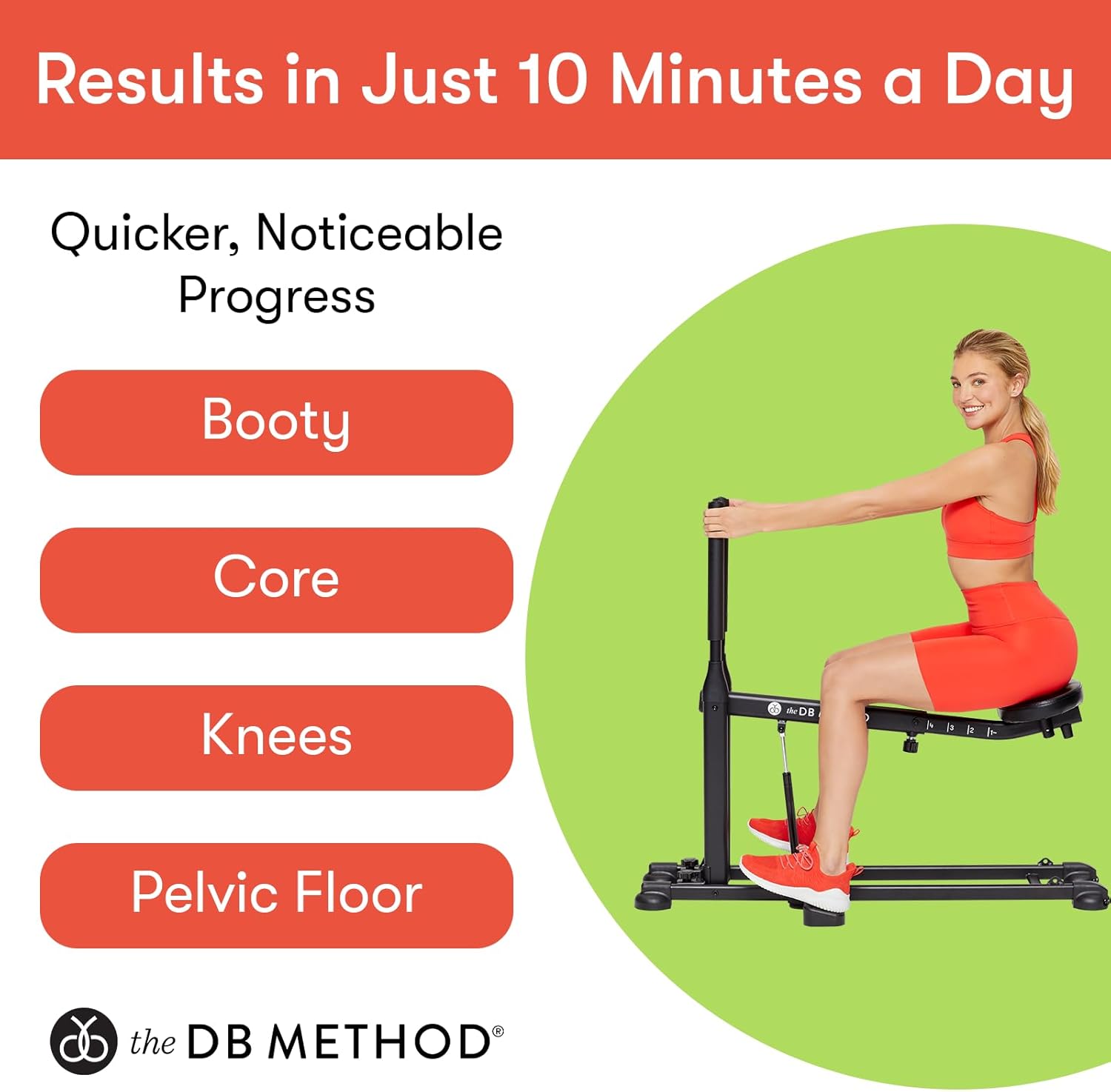 The DB Method Squat Machine, Workout Equipment for Home Gym, Exercise Leg and Glutes, Low Impact Lower Body Fitness Workouts, Training for Total-Body, Easy Setup, Foldable for Storage - Image 2