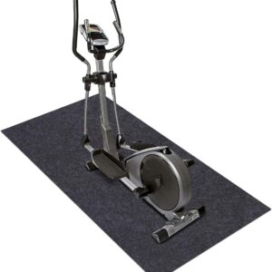 Fitness Equipment Mats, Absorbent/Waterproof – Protects Exercise Equipment and Floor，Protective Flooring Under Elliptical Machine mat, Indoor Treadmill Mat，Washable (24″ x 48″)