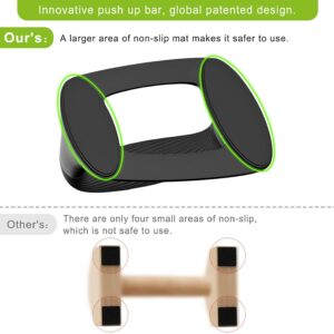 Kipika Push Up Bars, Pushup Stands With Thickened Soft Plastic Handle, Stable and Non-Slip Base, Pushup Handles Perfect for Floor Strength Training