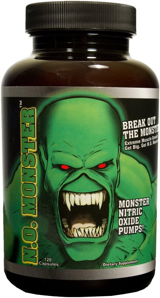 N.O. Monster Nitric Oxide Booster with L-Arginine – Extreme Pumps for Strength, Muscle Growth, Pre-Workout Support – Boost Energy, Stamina & Endurance – 120 Capsules, Made in The USA - Image 7