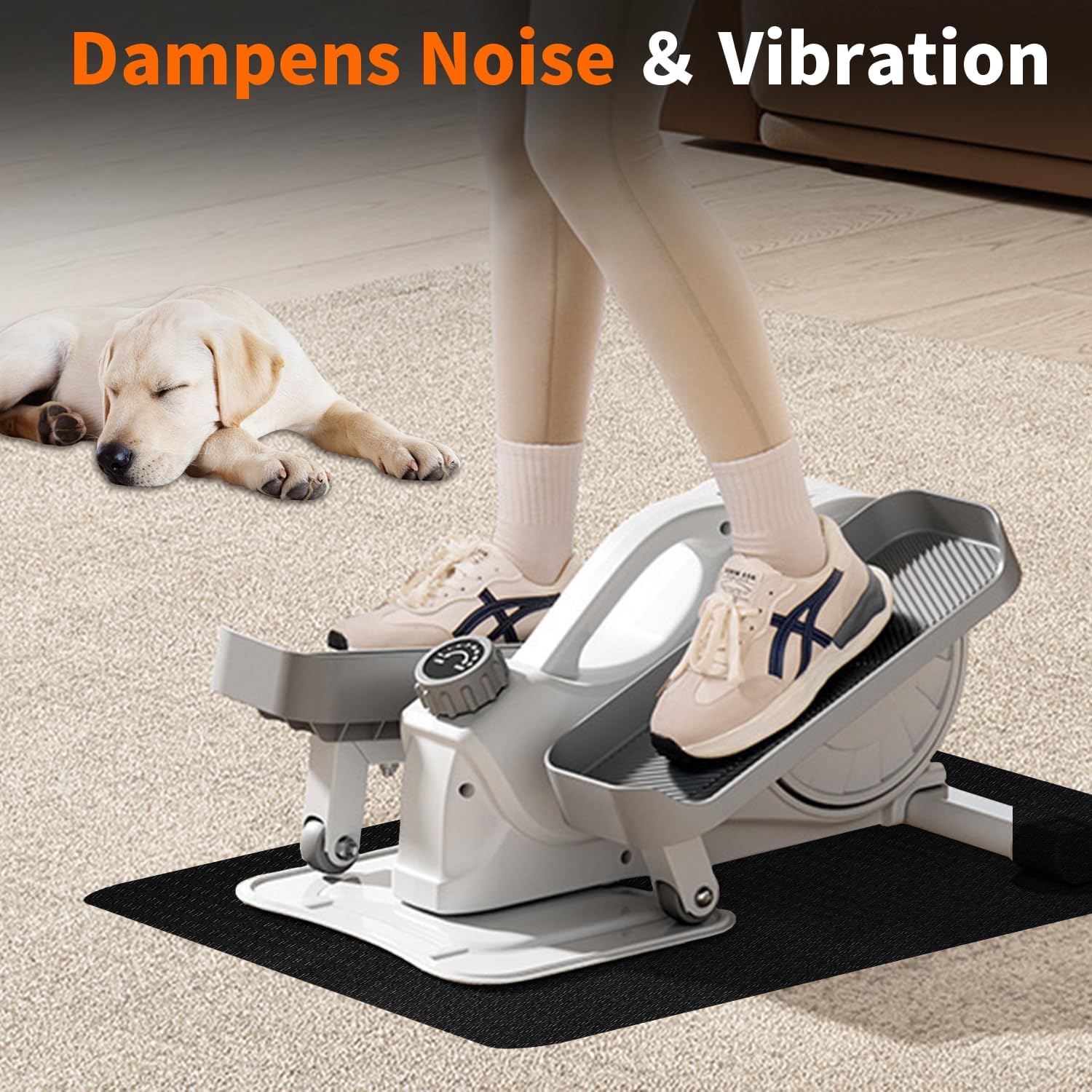 Double-Side Non-Slip Workout Mat for Elliptical Machine, Stepper Mat for Under Desk Ellipticals, Foot Peddler Ellipse Leg Exerciser Mats, Enhanced Stability & Floor Protection - Image 4