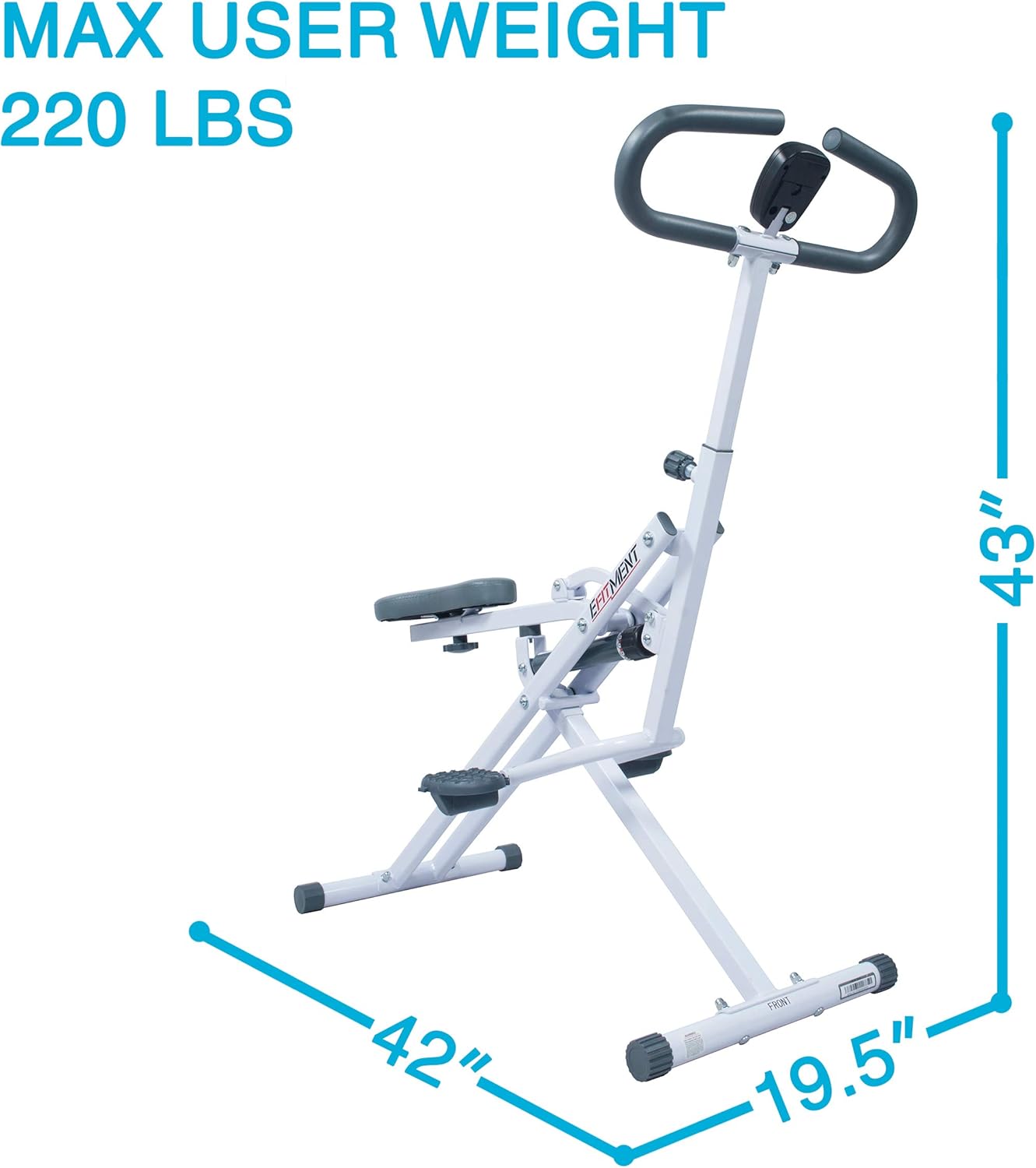 EFITMENT Rower-Ride Squat Machines for Home Exercise Trainer Total Body Abs and Glutes Butt Assist Upright Workout Rowing Machine - SA022 - Image 9