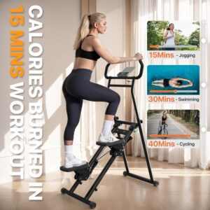 MACYO Stair Stepper for Home Workout – Full-Size Foot Pedals with Tablet Holder, Foldable Stepping Climbers, Easy Assembly, Compact Design for Cardio & Leg Training