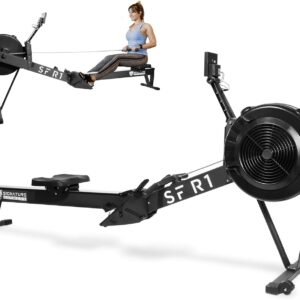Rowing Machine for Home, Indoor Exercise Equipment, Wind Resistance Rowing Machine with LCD Display