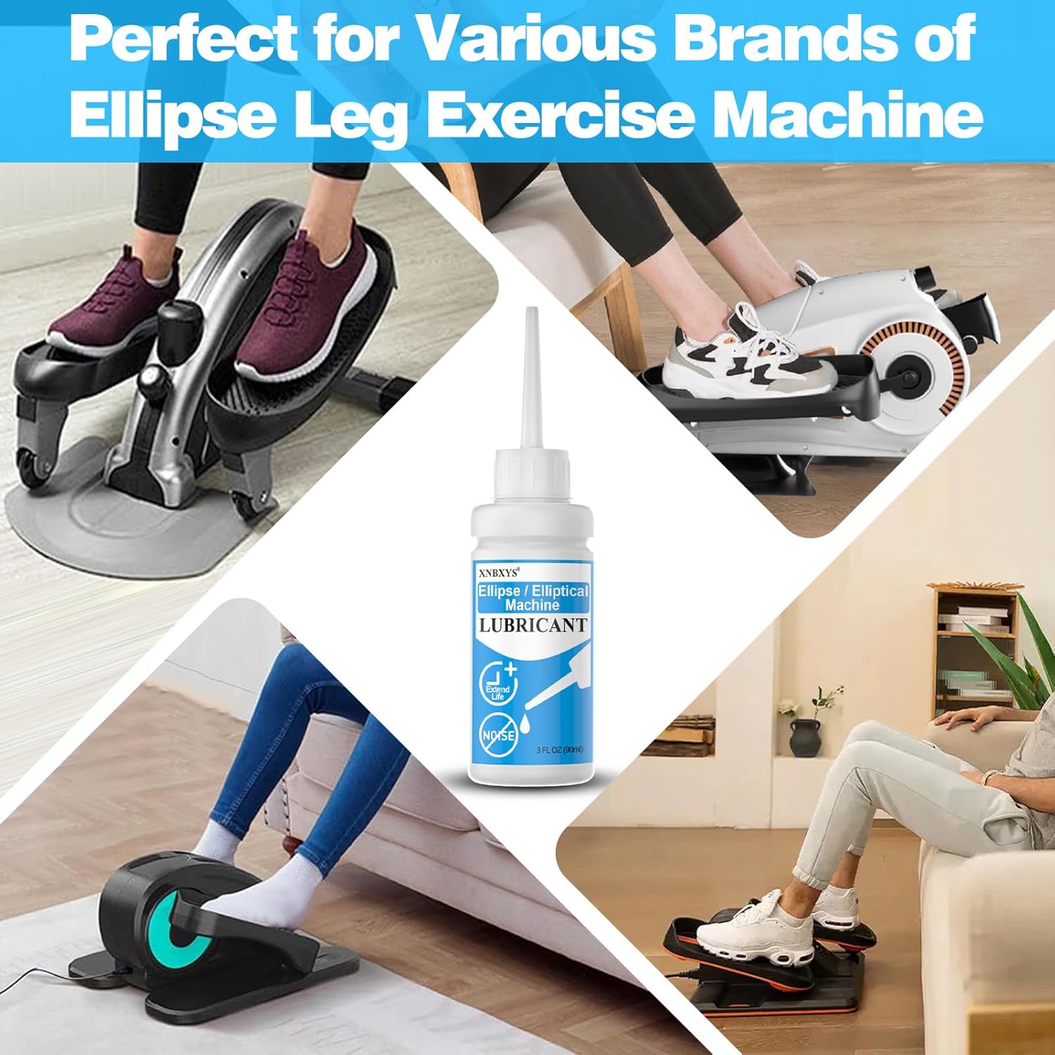 2 Pcs Elliptical Exercise Machine Lubricant, Lube Apply to Under Desk Ellipse Leg Exerciser for Home, Electric Seated Foot Pedal Exerciser, Reduce Nosie & Keep Machine Running Smoothly - Image 6