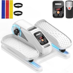 Under Desk Elliptical Machine, Electric Ellipse Leg Exerciser While Sitting for Seniors Adults, Quiet & Portable Electric Seated Pedal Exerciser with Remote Control, 15 Adjustable Speeds, 5 Auto Modes