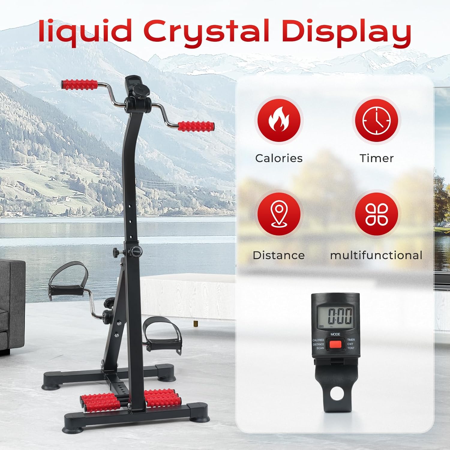 Adjustable Pedal Exerciser Bike for Seniors - Hand Arm Leg and Knee Therapy, Stroke Recovery, Portable Fitness Equipment for Total Body Workout - Great Gift for Elderly Rehab - Image 7