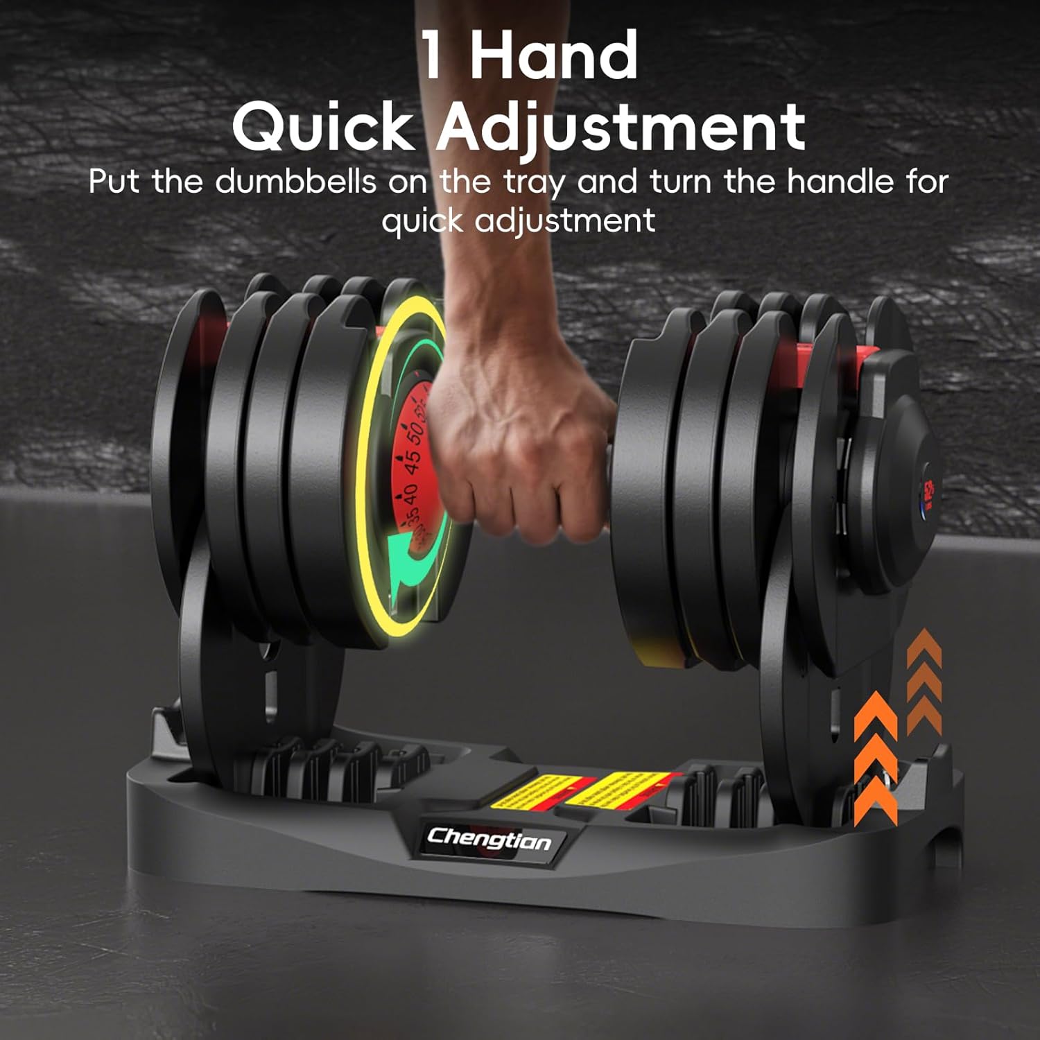 Upgraded Adjustable Dumbbells Set 52.5 lbs/25 lbs, 15/9 Weights Dumbbell Set, Quick Adjustable Dumbbells For Men Women Home Gym with Anti-Slip Handle, Safe and No Falling - Image 3