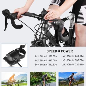 Bike Trainer, Magnetic Bicycle Stationary Stand for Indoor Exercise Riding, 26-29″ & 700C Wheels, Quick Release Skewer & Front Wheel Riser Block Included