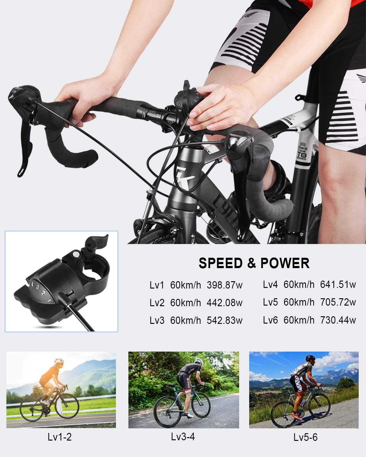 Bike Trainer, Magnetic Bicycle Stationary Stand for Indoor Exercise Riding, 26-29" & 700C Wheels, Quick Release Skewer & Front Wheel Riser Block Included - Image 2