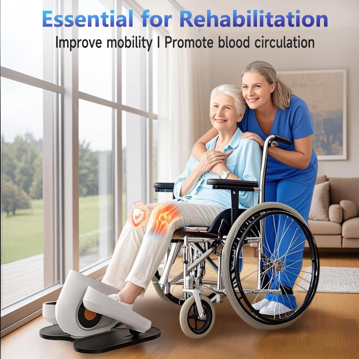 Under Desk Elliptical Machine, Electric Ellipse Leg Exerciser as Seen on Tv for Seniors with 10 Adjustable,Pedal Exerciser,Exercise Equipment for Home - Image 7