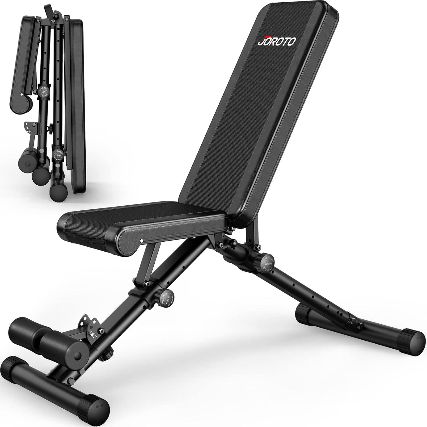 JOROTO Water Rowing Machines for Home Use, Foldable Rower Machine with Bluetooth Monitor & Adjustable Weight Bench 8x4x3x2 Positions- 700 Pounds Load Foldable - Image 6