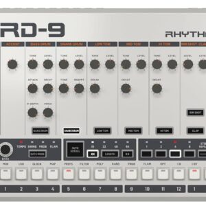 Behringer RHYTHM DESIGNER RD-9 Classic Analog/Digital Drum Machine with 11 Drum Sounds, 64-Step Sequencer, Wave Designer and Dual-Mode Filter