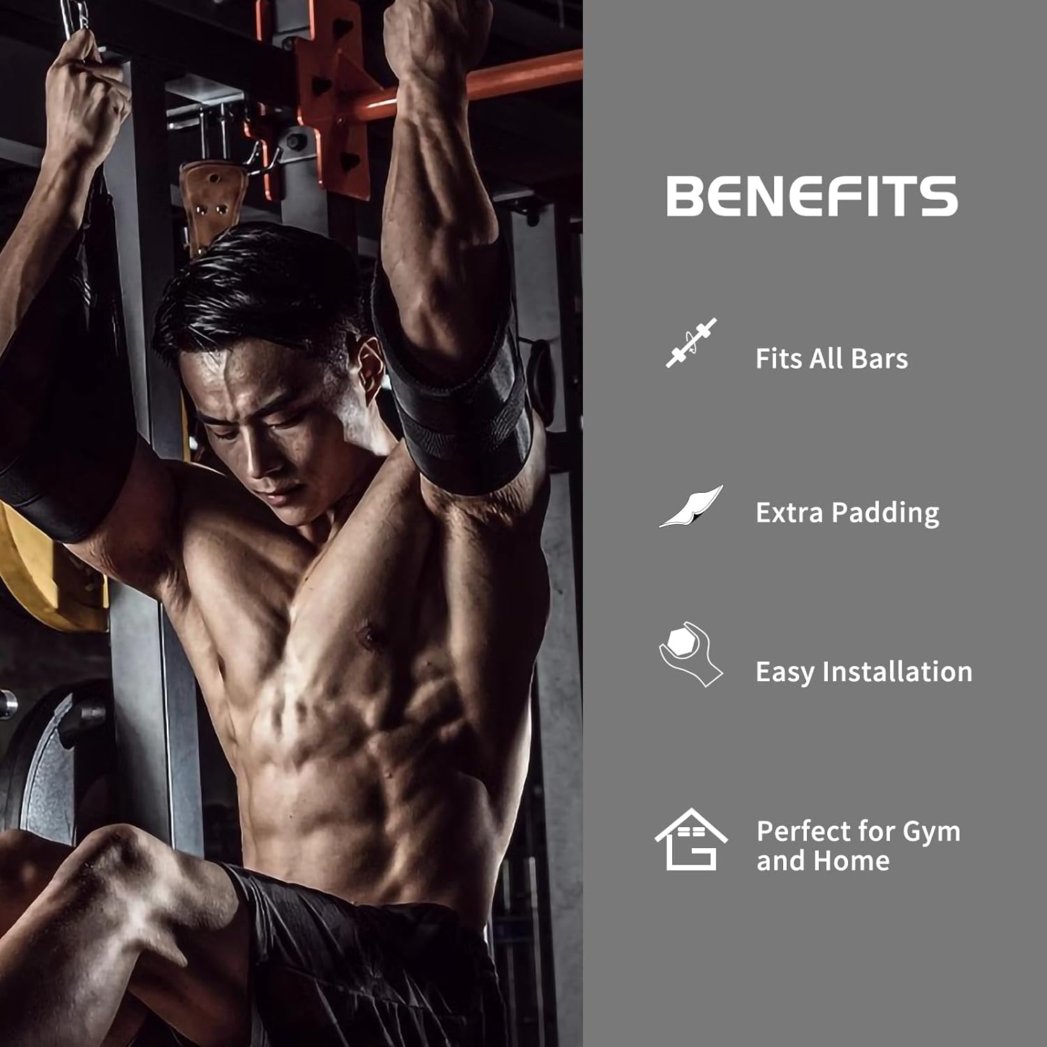 Hanging Ab Straps for Pull Up Bar: Gym Ab Sling Straps for Arm Pull up Workout Support for Training Knee and Leg Raises - Image 5