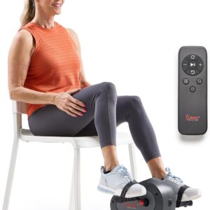 Sunny Health & Fitness Smart Under-Desk Bike Exerciser, Low-Impact Cardio Cycling Equipment for Home/Office, Mini Paddler for Arm/Leg Mobility Training, Free SunnyFit App Connect, Optional Motorized