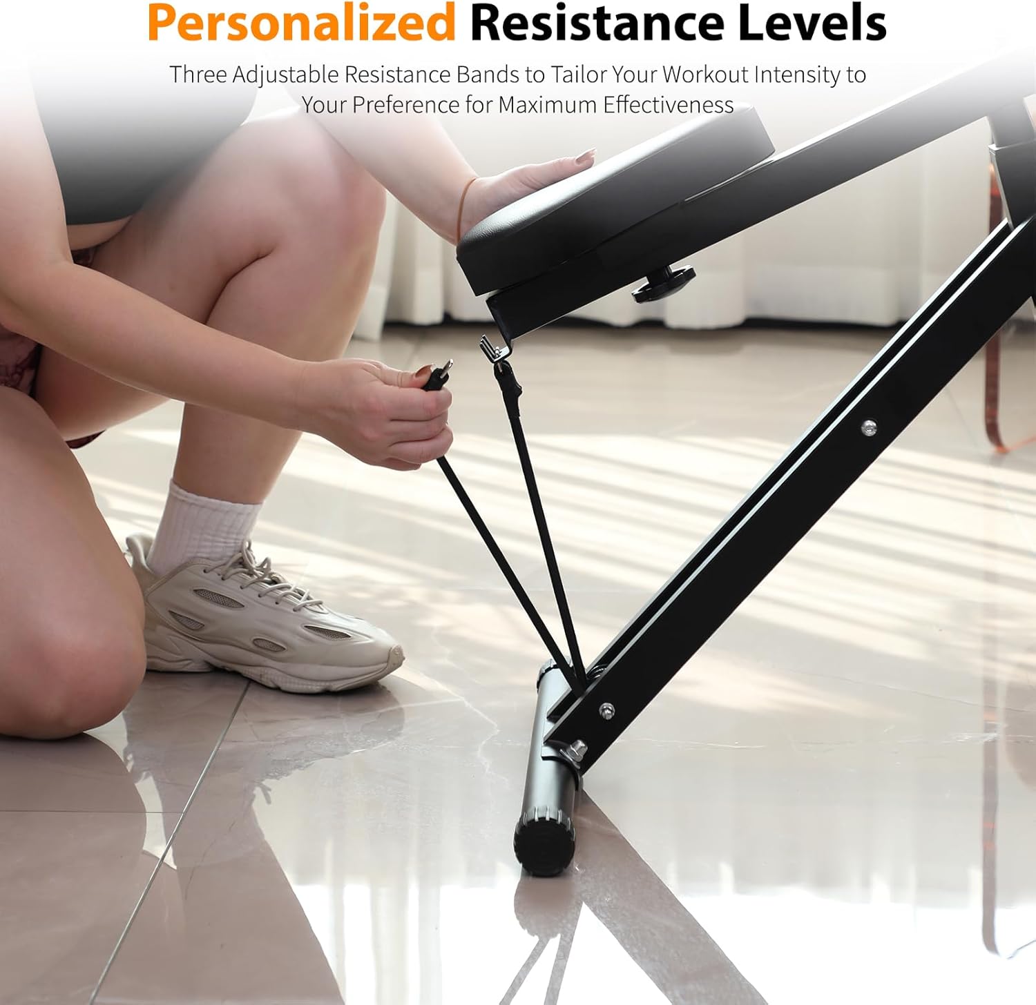 Squat Machine, Deep Squat Machine for Women, Foldable 2-in-1 Squat Rowing Machine for Home - Glute, Abs and Leg Trainer with LCD Monitor- Low Impact Home Gym for Women & Seniors - Image 4