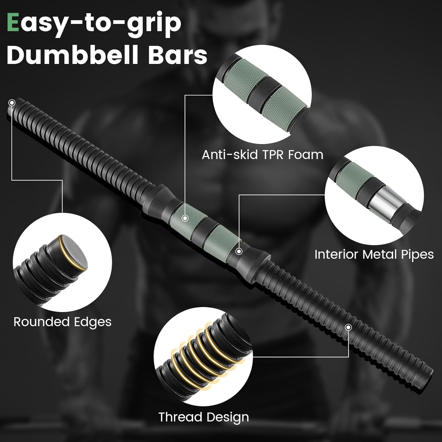 GYMAX Adjustable Dumbbell Set, 4 in 1 Free Weight Set with Connector, 92/47 LBS Used As Dumbbells, Barbells, Kettlebells, Push up Stands, Weight Lifting Training Equipment for Home Gym Workout Exercise - Image 8