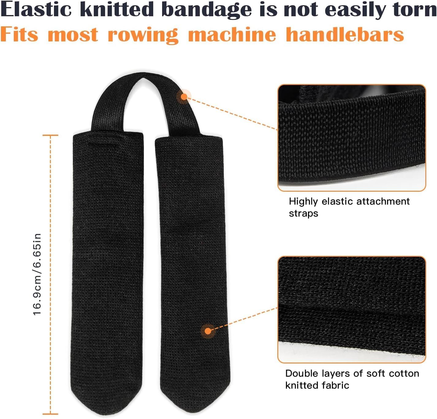 Universal Rower Handle Cover for Indoor Rowing Machines - Socks Over Handle Protect Hands and Absorbs Sweat - Compatible with Concept 2, Hydrow, Nordictrac, Sunny, Indoor Rowers (and MORE) - Image 2