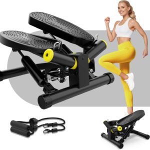 ZIWWVY- Mini Twist Stepper, Stepper Machine with 330LBS Weight Capacity, Mini Stepper for Full Body Workout, Adjustable Step Height, Smooth and Quiet, Step Machine for Men Women