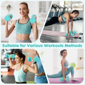Adjustable Dumbbell Set, 4 in 1 Free Weights Dumbbells Set for Women, Weights for Women at Home, 2lb 3lb 4lb 5lb with TPU Soft Rubber Handle for Home Gym Exercise Training