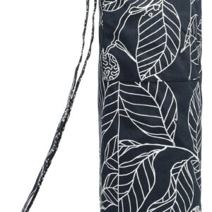 Canvas Yoga Mat Bag with Adjustable Strap & Pockets, Full-Zip Travel Gym Tote for Women & Men, Fits 1/4″ & 1/3″ Thick Mats, Lightweight Carrier for Yoga, Workout, Outdoor Use