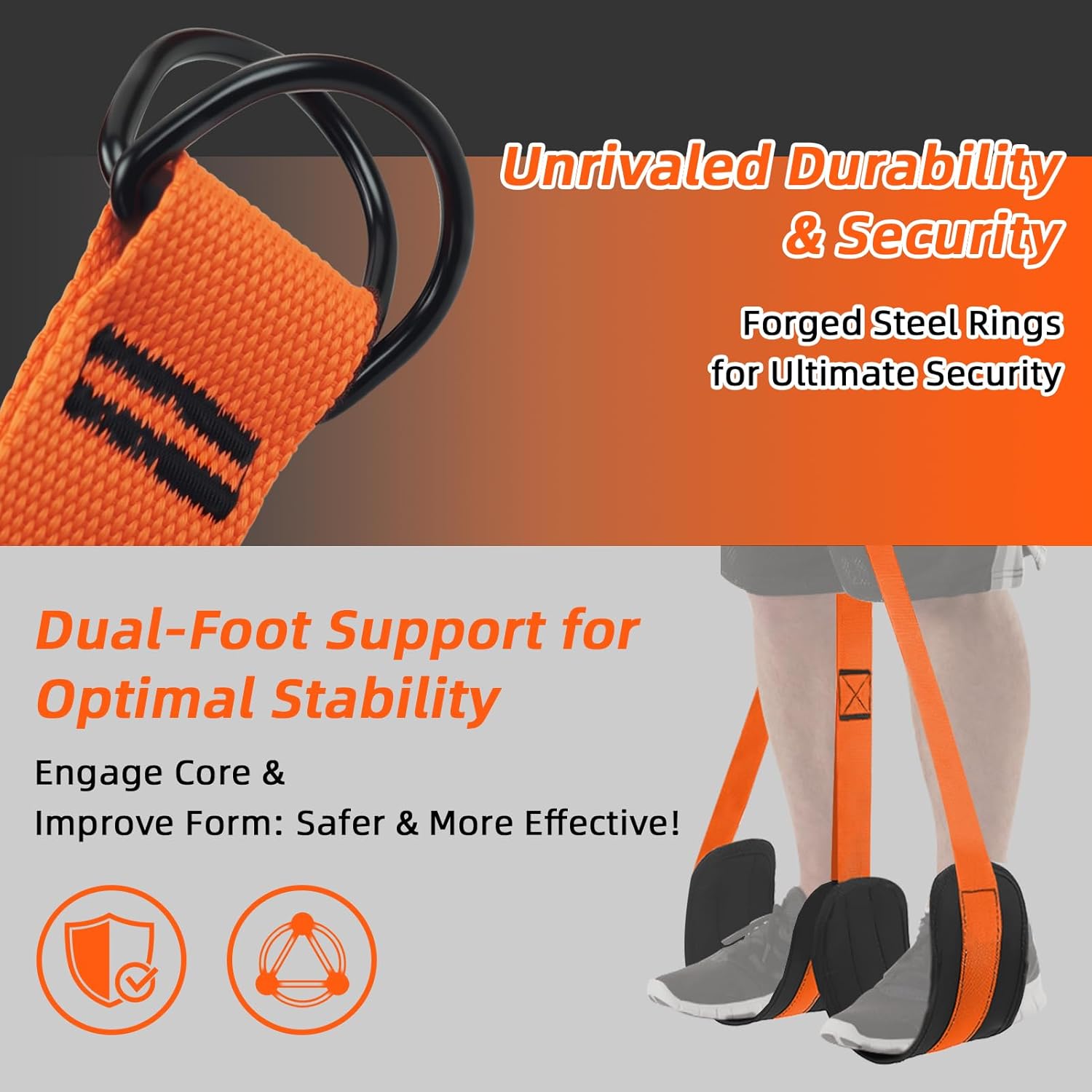 Pull Up Assistance Bands 350lbs, Adjustable Heavy Duty Resistance Band for Pull Up Bar Workout, Pullup Assist Bands with Feet Rest | Home Gym Fitness Exercise Strength Training - Image 4