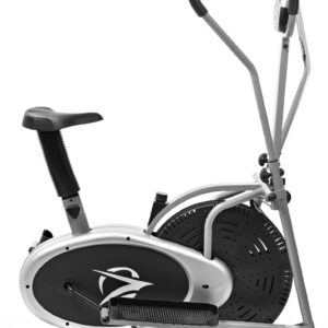 Plasma Fit Elliptical Machine Cross Trainer 2 in 1 Exercise Bike Cardio Fitness Home Gym Equipment