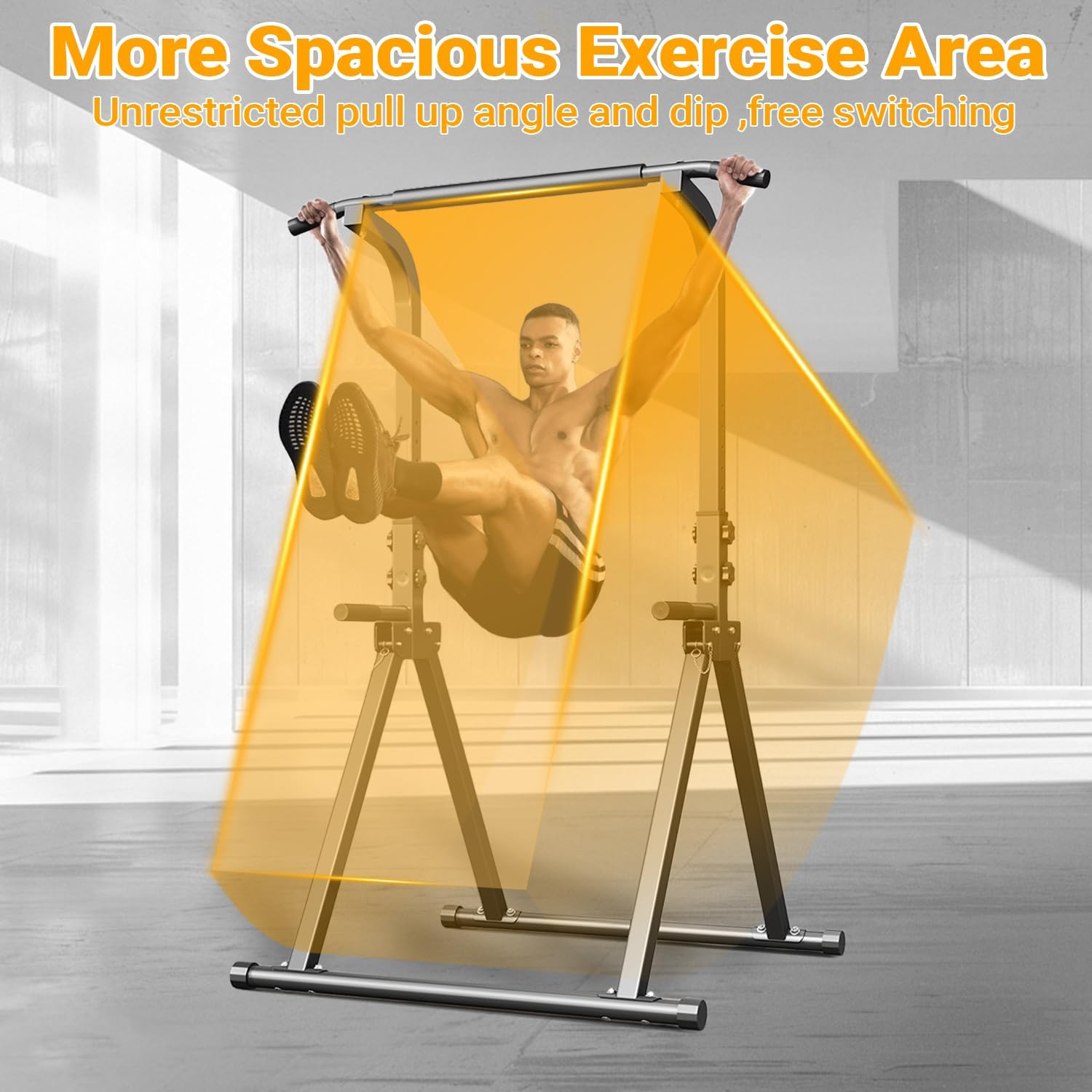Foldable Pull Up Bar Free Standing Multi-function Power Tower Dip Bar Home Gym Strength Training Equipment 300 LBS Weight Capacity - Image 3