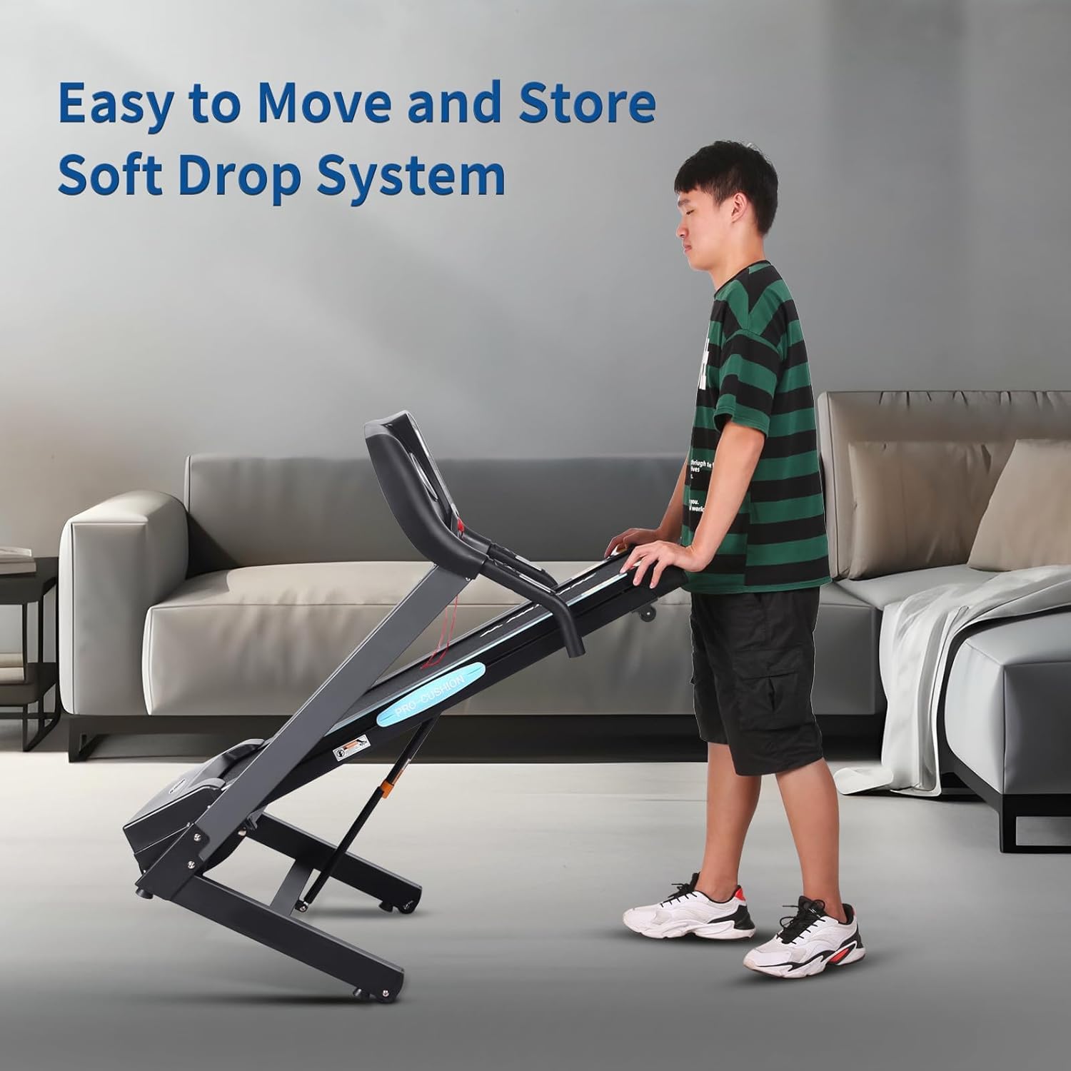 Treadmills for Home Treadmill with 0-12% Auto Incline Folding Treadmill with Incline 15 Pre-Set Training Programs Large LCD Display Running Machine Walking Jogging Running for Office Workout - Image 8