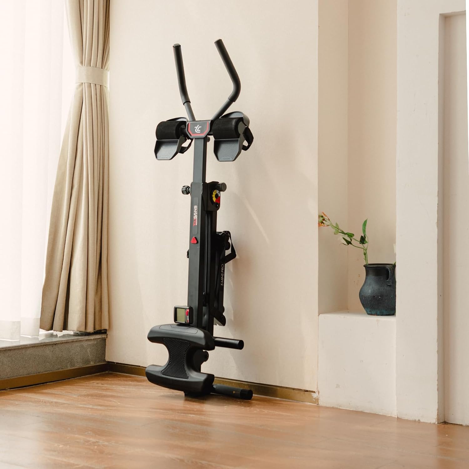 TOUSAINS 3 in 1 Adjustable AB Machine for Stomach Workout with 3 Heights, Foldable Rowing Machine for Home Gym with Comfortable seat & LCD Display Monitor, 330lbs Weight Capacity - Image 7