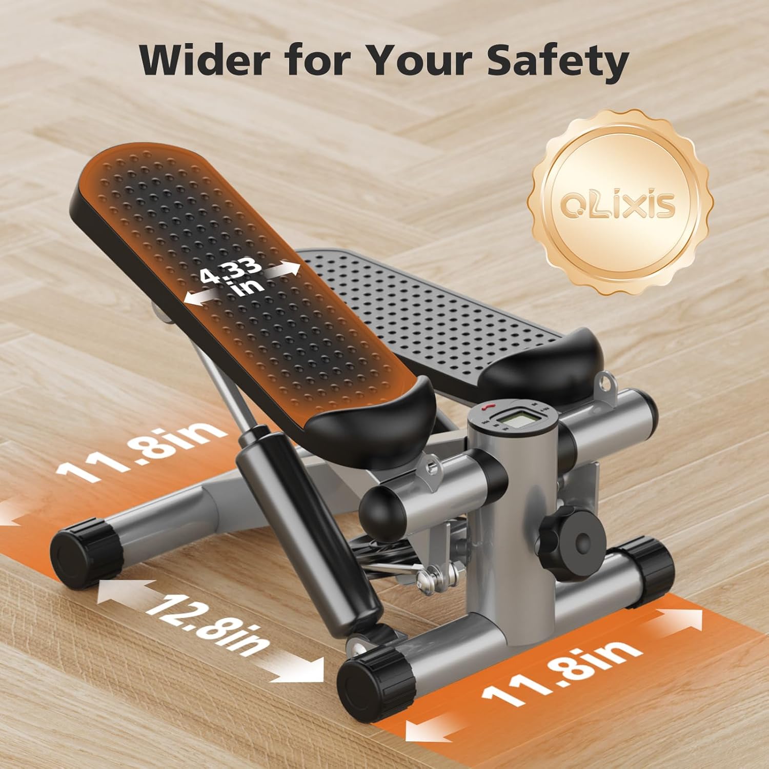 OLIXIS Steppers for Exercise at Home Workout Equipment, Mini Stepper Exercise Machine 300lbs, Twist Step with Resistance Bands, Cardio Weight Loss Equipment Home Fitness - Image 5