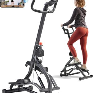 Sunny Health & Fitness Stair Stepper w/Handlebar, Extended Step Range Climber Machine for Legs, Core and Glute Workouts, Connection with Free SunnyFit® App