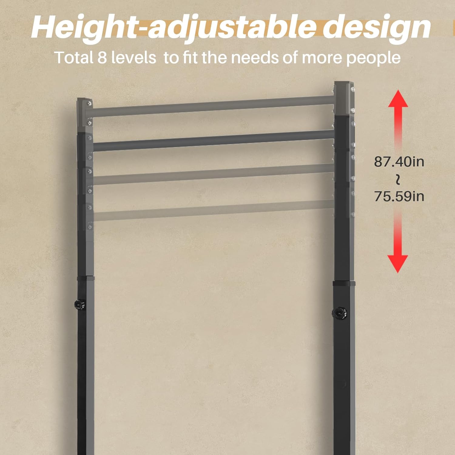 Pull Up Station, Bongkim Power Tower Portable Pullup Bar Station, Pull Up Bar for Home Gym, Pull Up Tower Station 330LBS - Image 3