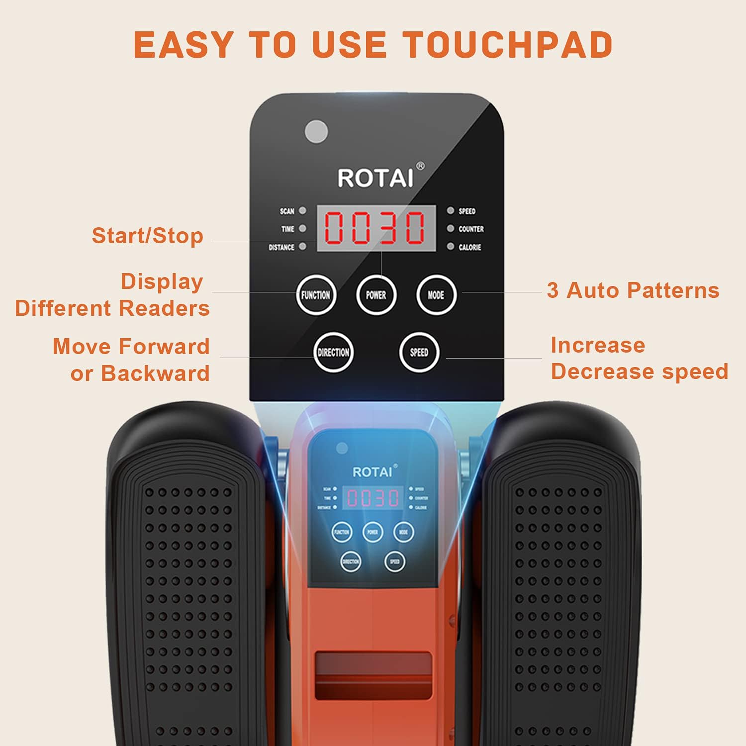 Under Desk Elliptical Machine for Seniors Rehab Electric Seated Leg Foot Pedal Exerciser Bike, Portable Trainer for Home & Office with Remote and LCD Monitor - Image 6