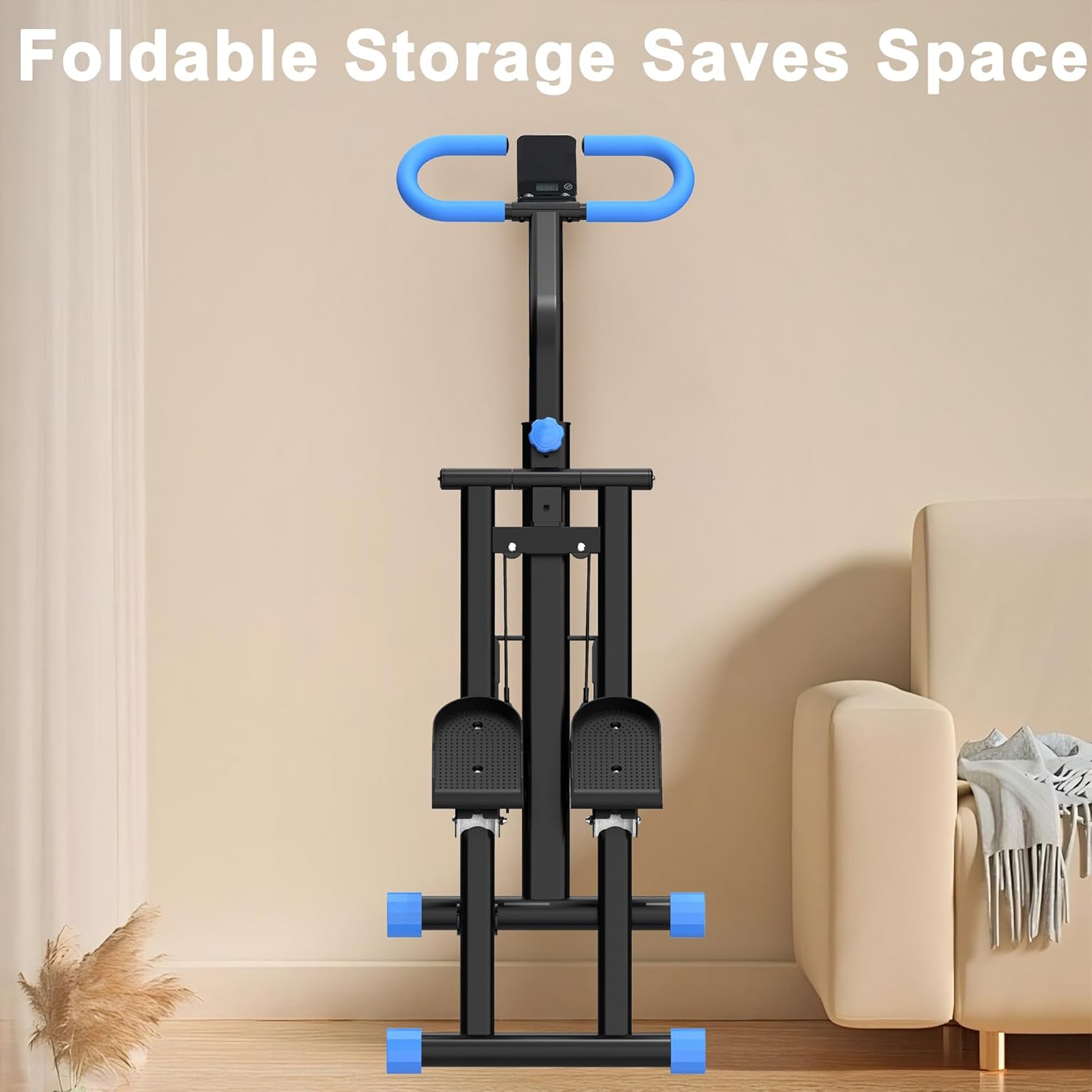 Stair Stepper for Home,Vertical Climber Workout Machine,Stair Stepper with Handlebar for Full-Body Exercise Stair Stepper with Stable Frame Adjustable Handlebar (Blue) - Image 5