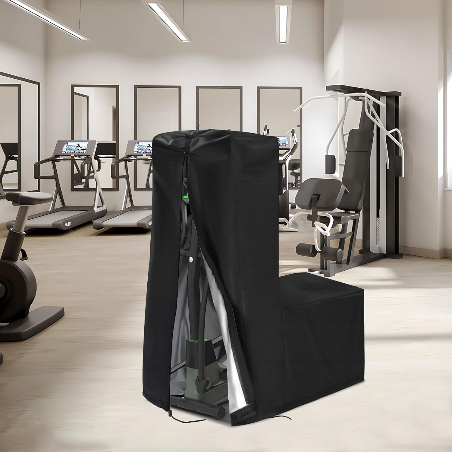 Elliptical Cover Elliptical Exercise Machine Cover for Indoor & Outdoor Home Elliptical Fitness Machine Protective Cover Waterproof & Dustproof Black - Image 7