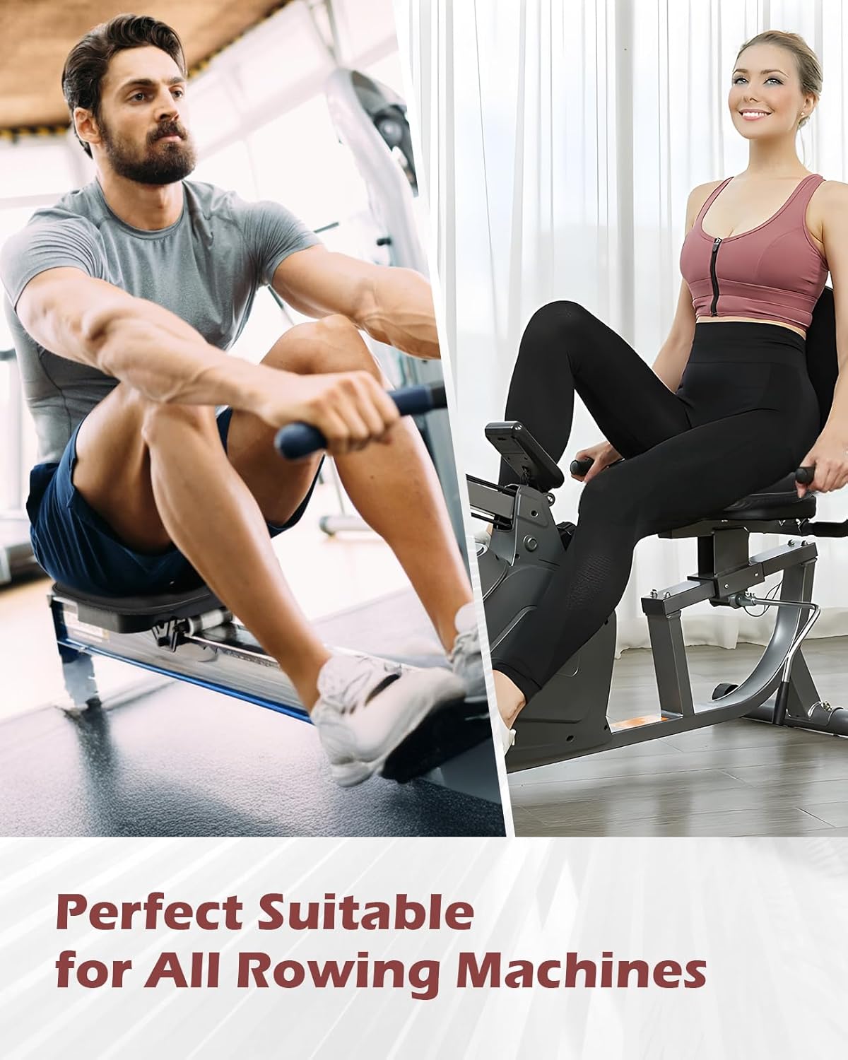 Rowing Machine Seat Cushion for The Concept 2 Rowing Machine with Extra Sports Headband, Memory Foam Row Machine Pad-Compatible with Concept 2 Rower, Recumbent Stationary Bike, Watter Rower - Image 7