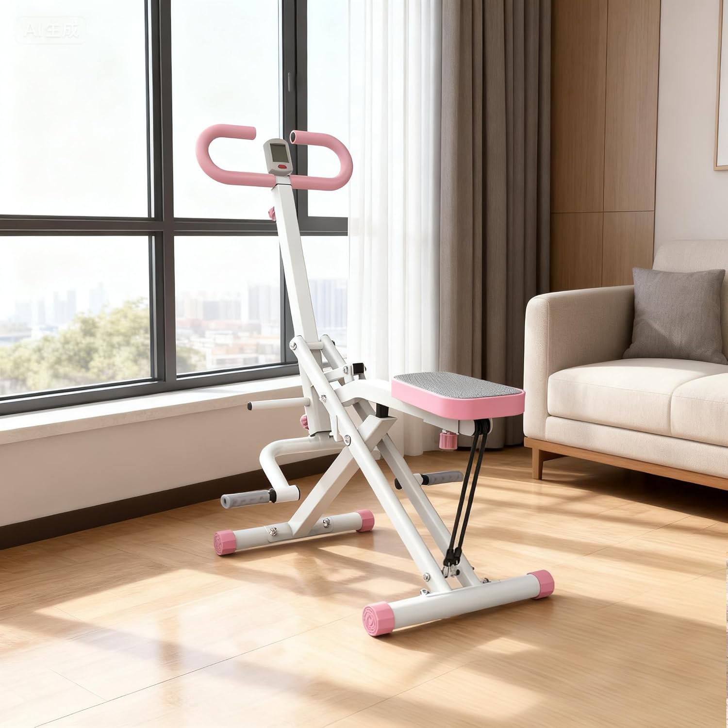 Squat Machine for Home - Exercise Machine with Adjustable Resistance Bands Row-N-Ride Squat Assist Trainer for Glutes & Ab Back Legs Workout - Image 7