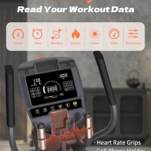 Elliptical Machine, Elliptical Exercise Machine for Home with Hyper-Quiet Magnetic Drive System, Elliptical Trainer with 32 Resistance Levels, Large LED Monitor